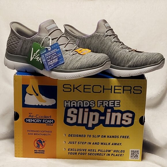NEW IN BOX Sketchers hands free slip-ins Summit Dazzling Haze (gray) size 9.5 - Picture 13 of 15
